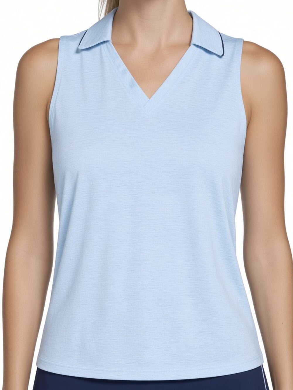 Skechers Blue Collared Tank Size L New With Tags